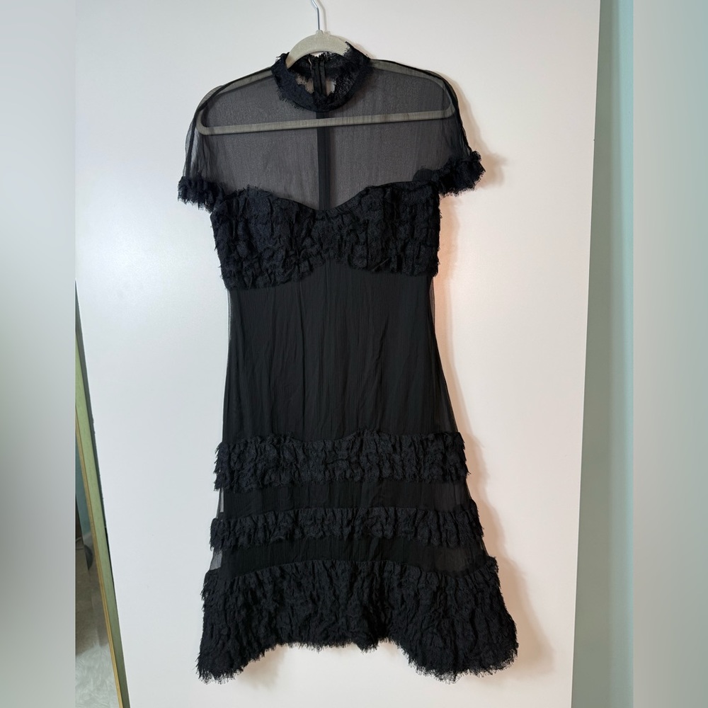 TADASHI Elegant Black Tiered Dress size 12
